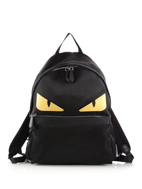 black fendi back pack with yellow eyes|backpack fendi yupoo.